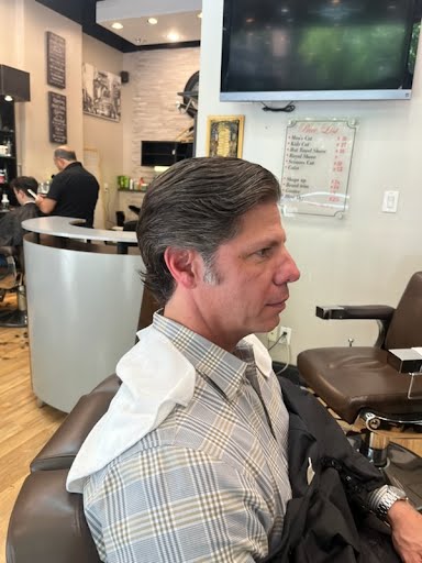 Classic scissor cut at Deja Vu Barbershop