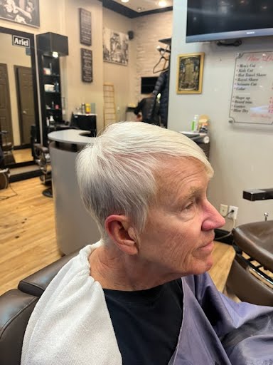Classic scissor cut at Deja Vu Barbershop