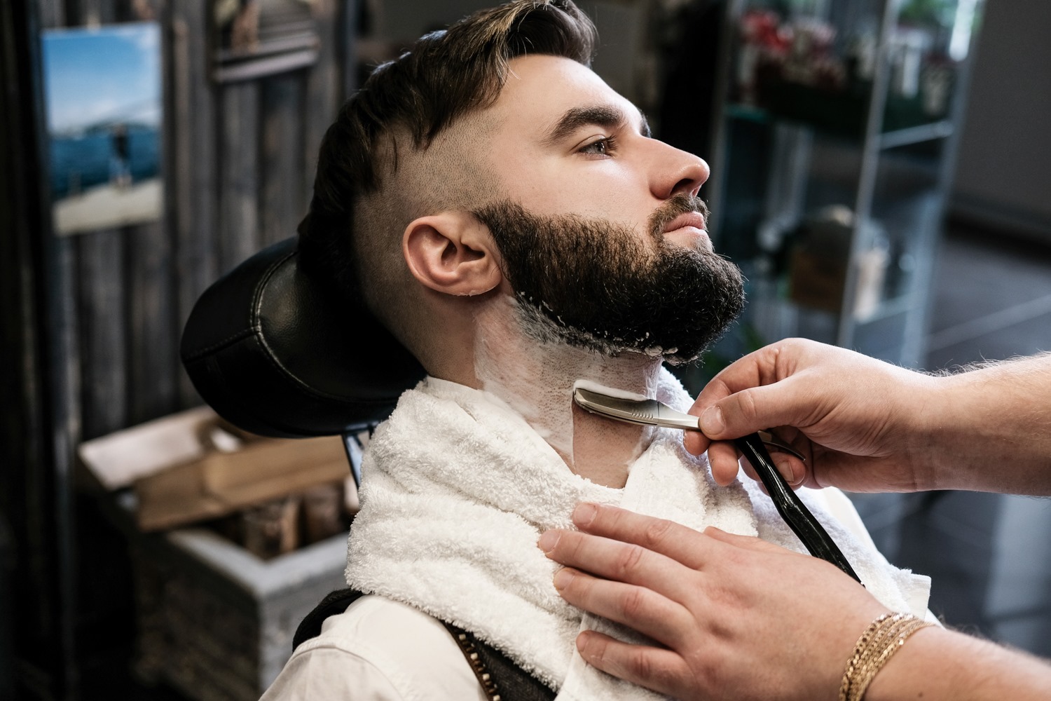 Hot Towel Shaves In Deja Vu Barber